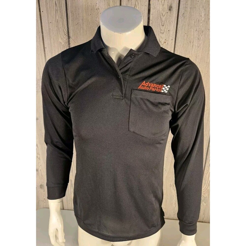 Advance Auto Parts Black Polo Shirt Womens Small Employee Work Long Sleeve #2